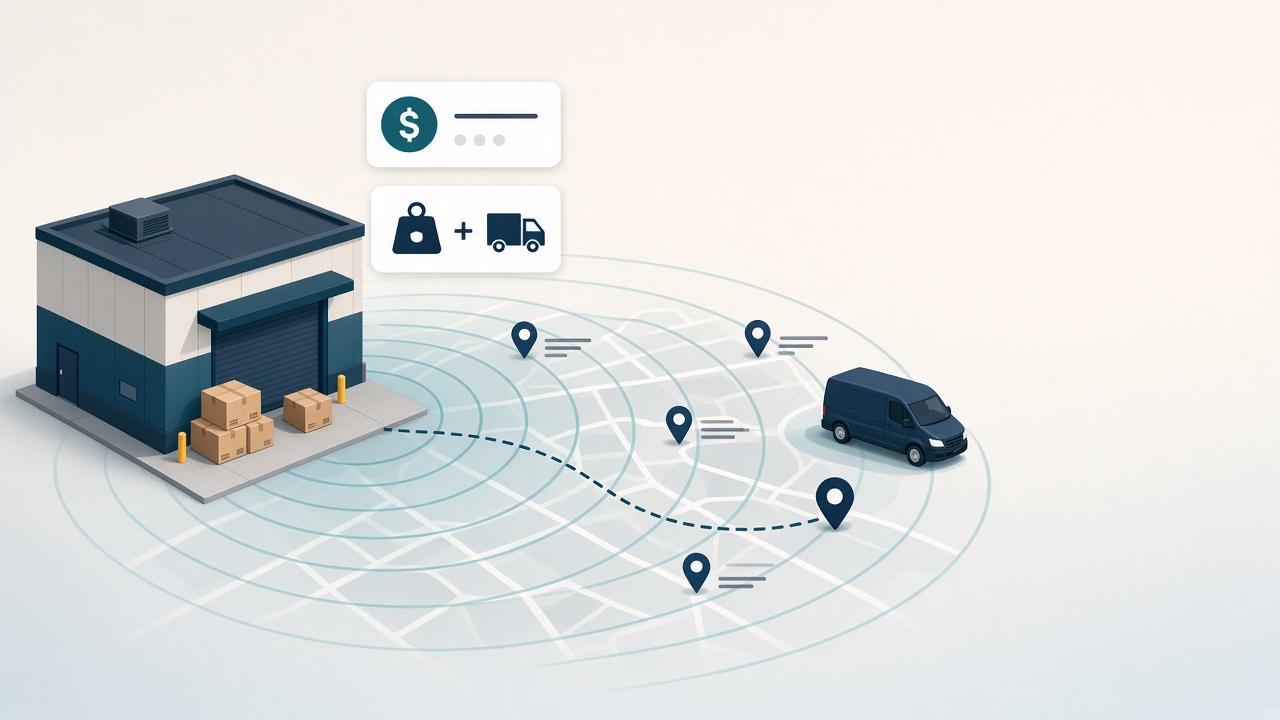 Shopping Cart shipping rates and service area